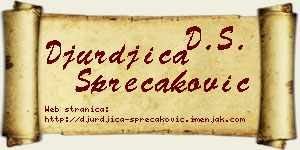 Đurđica Sprečaković vizit kartica